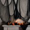 Wrapables 197 x 84.5 Inch Halloween Black Creepy Cloth, Scary Spooky Gauze Fabric for Halloween Decorations, Haunted House, Parties
